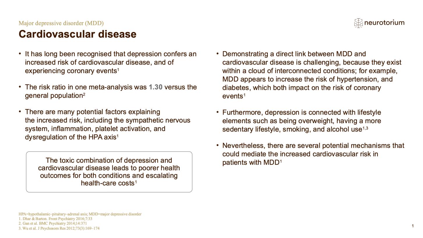 Major Depressive Disorder – Comorbidities – slide 20